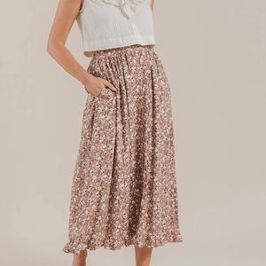 Rylee and Cru Oceanside Skirt Dahlia